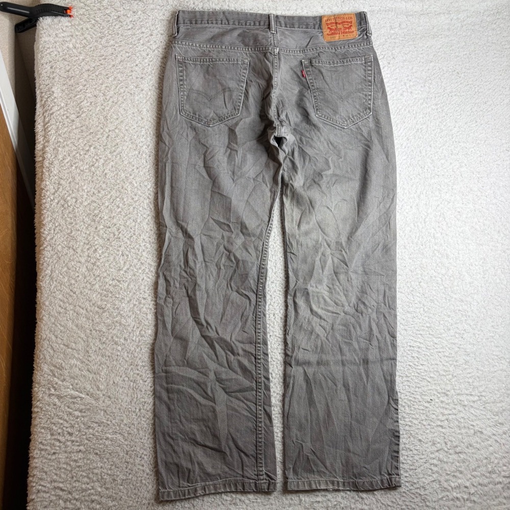 Levis 569 Loose Straight Grey Denim Jeans Mens 34x34 (31) Grey Baggy